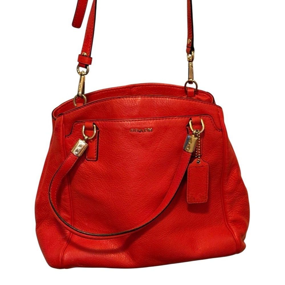 Coach Pebbled Leather Small Shoulder‎ Bag Melon